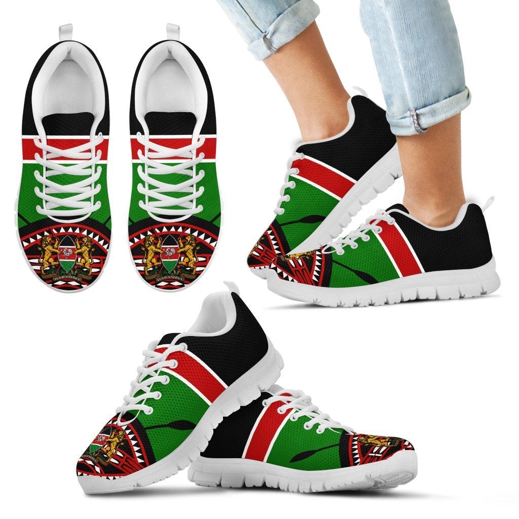 Kenya Lion Sneakers Maasai Shield - Wonder Print Shop