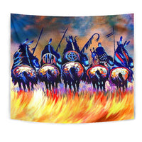 5 Warriors Native American Tapestry LT10 - Wonder Print Shop