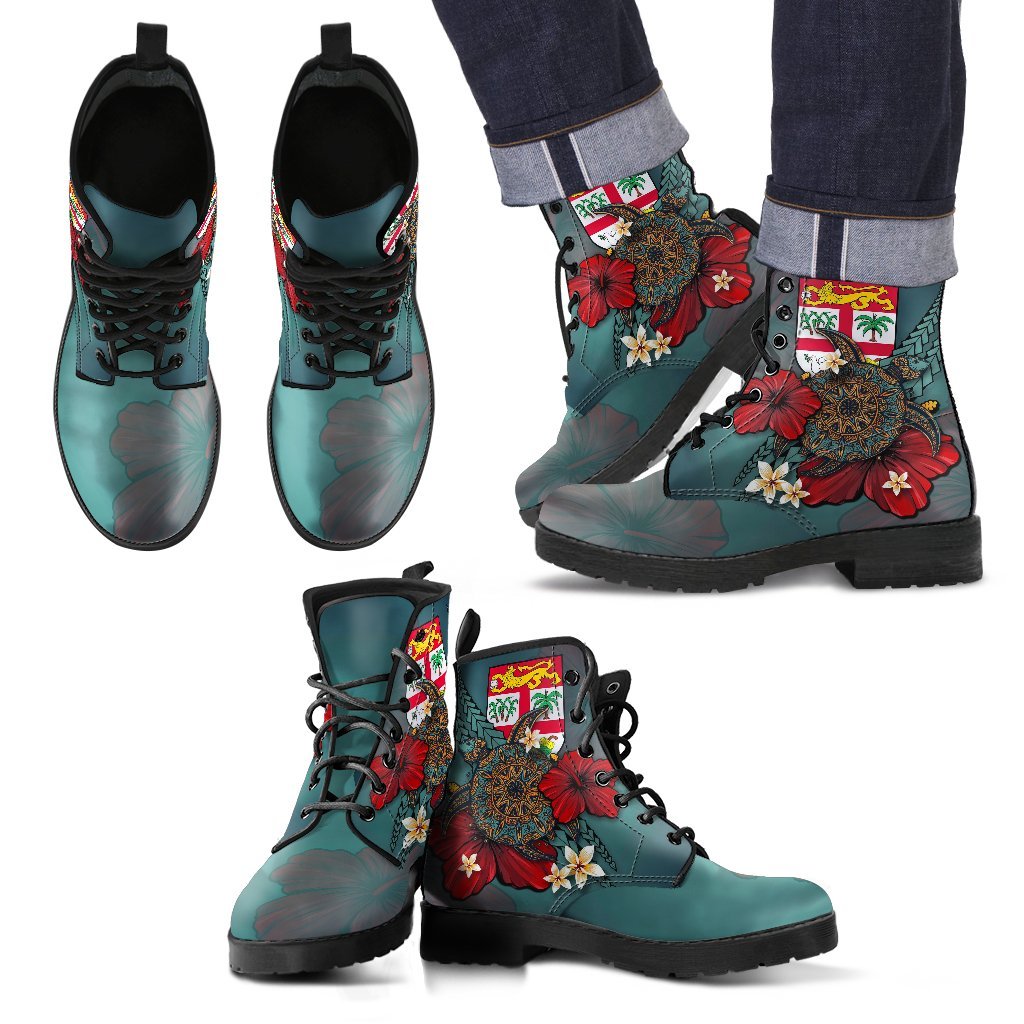 fiji-leather-boots-blue-turtle-tribal-no