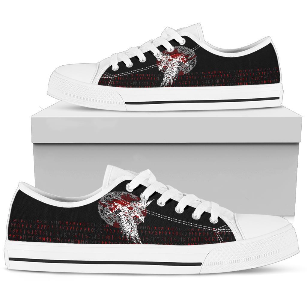 viking-low-top-shoes-mystical-raven-tattoo-blood