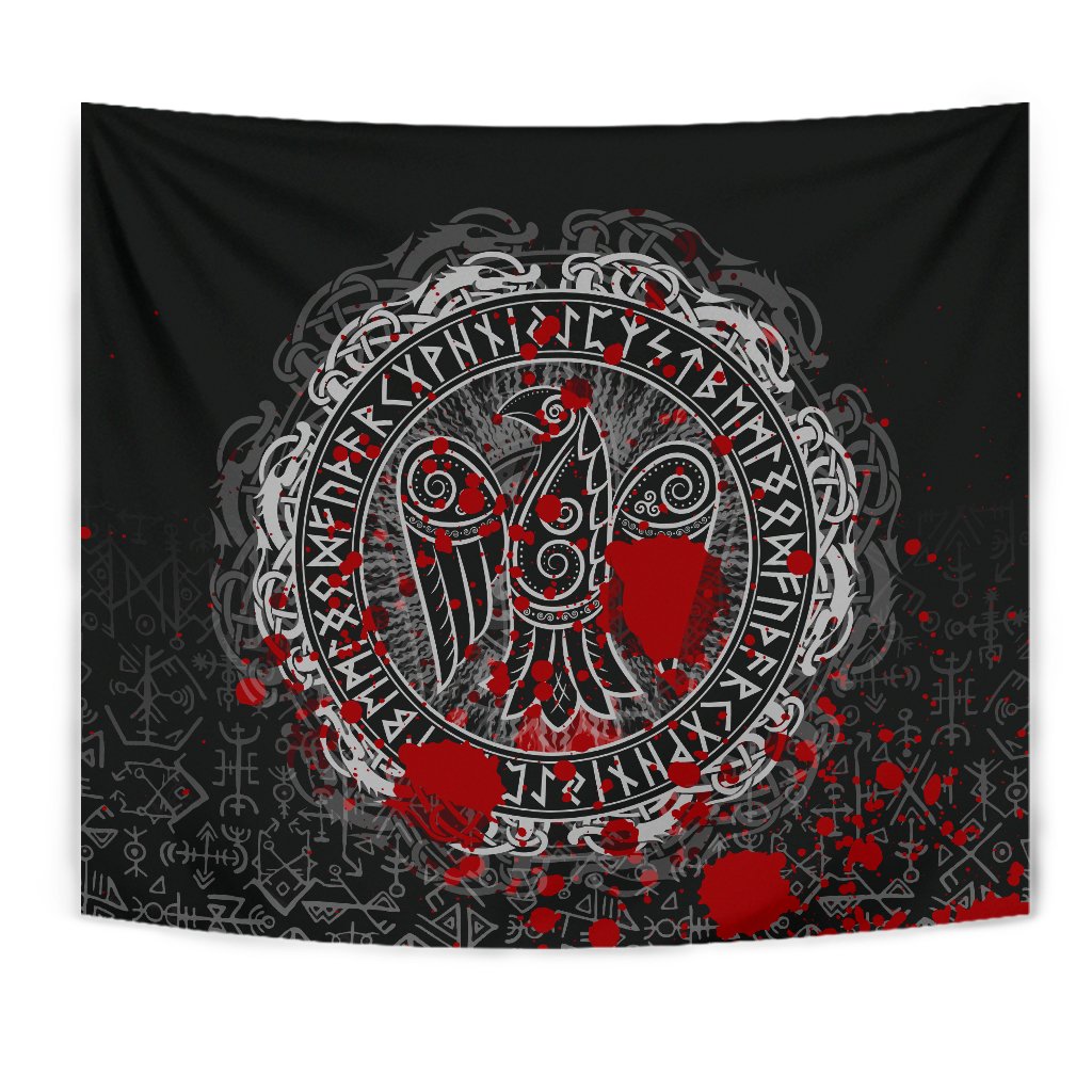 Viking Tapestry - Raven Celtic Tattoo Blood RLT12 - Wonder Print Shop
