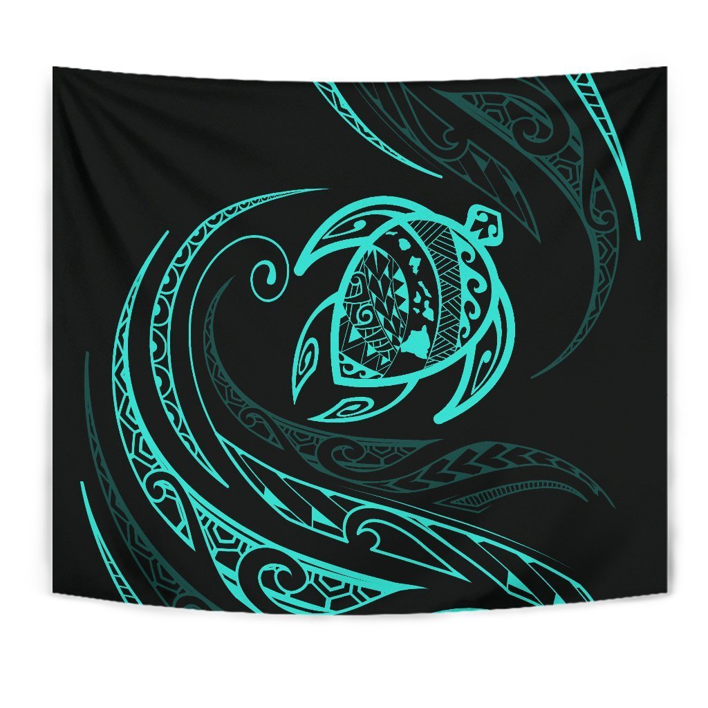 hawaii-turtle-tapestry-turquoise-frida-style