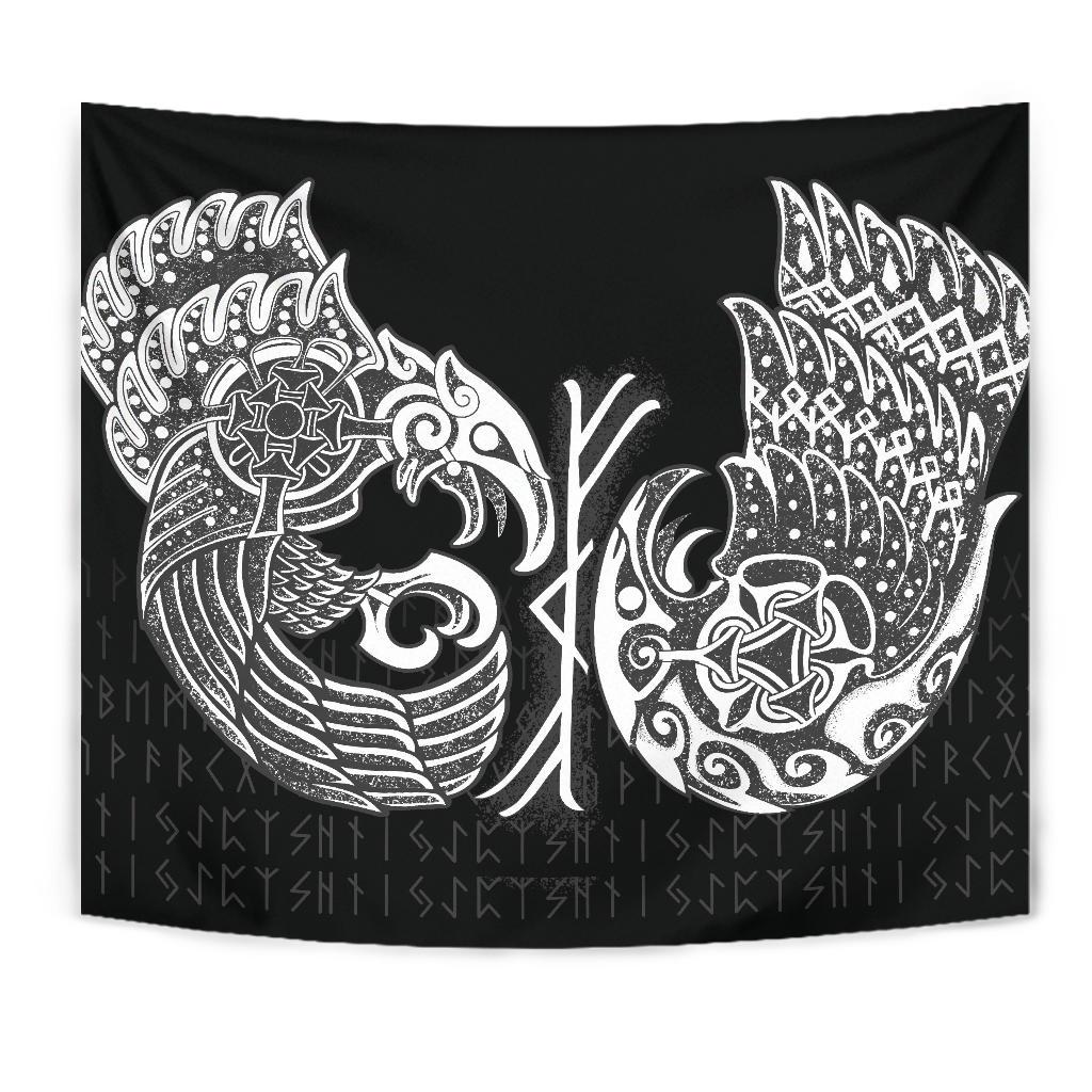 Viking Tapestry Raven Tattoo RLT12 - Wonder Print Shop