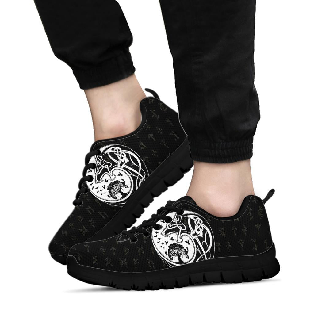 Viking Sneakers, Skoll and Hati Rune Tattoo RLT12 - Wonder Print Shop