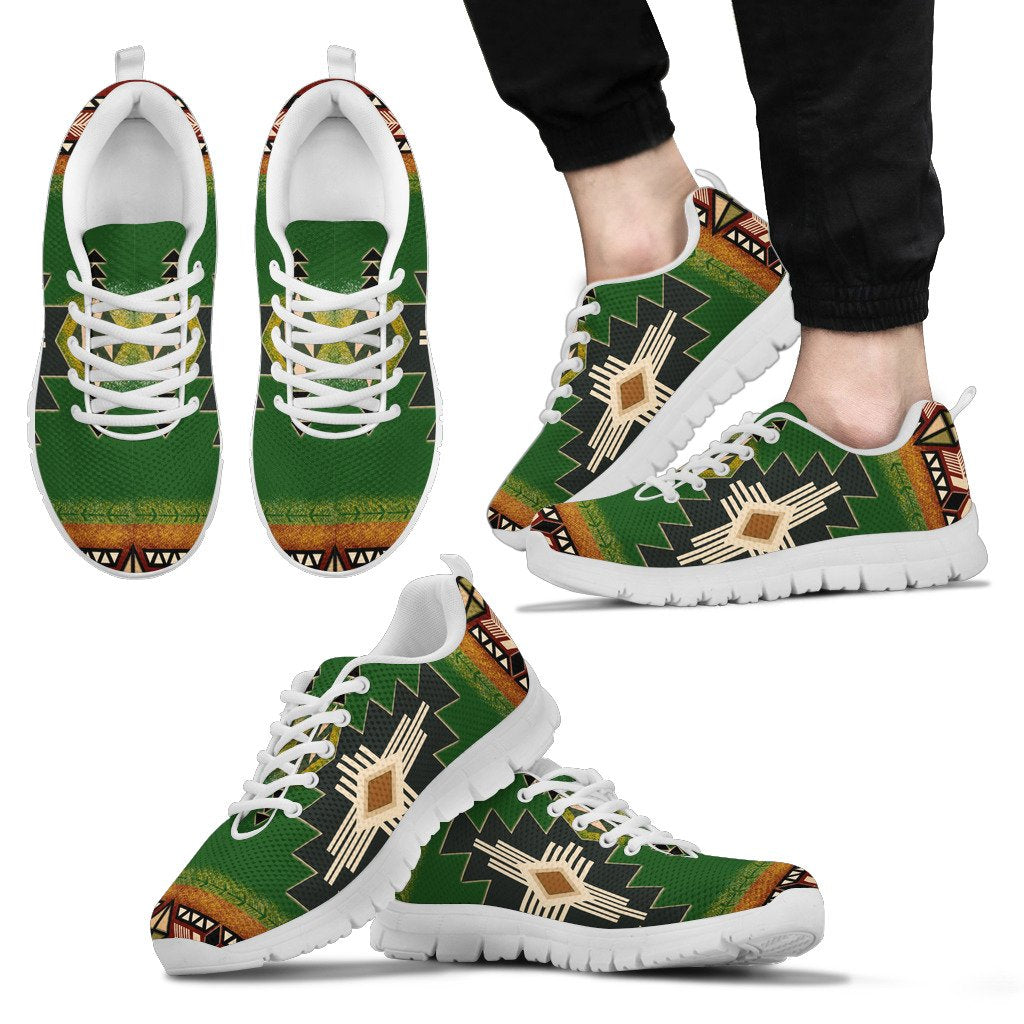 Southwest Green Symbol Native American Sneakers LT10 - Wonder Print Shop
