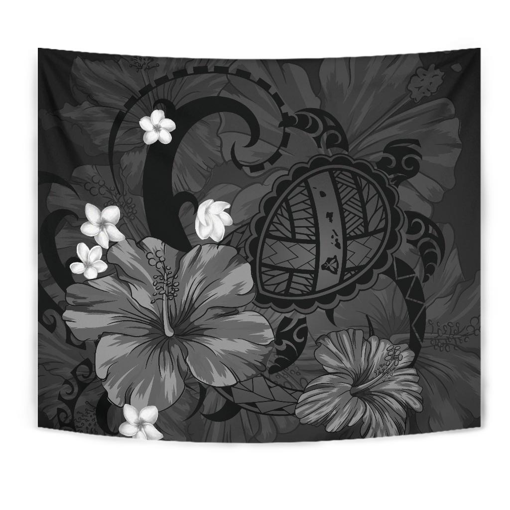 hawaii-turtle-poly-tribal-gray-tapestry