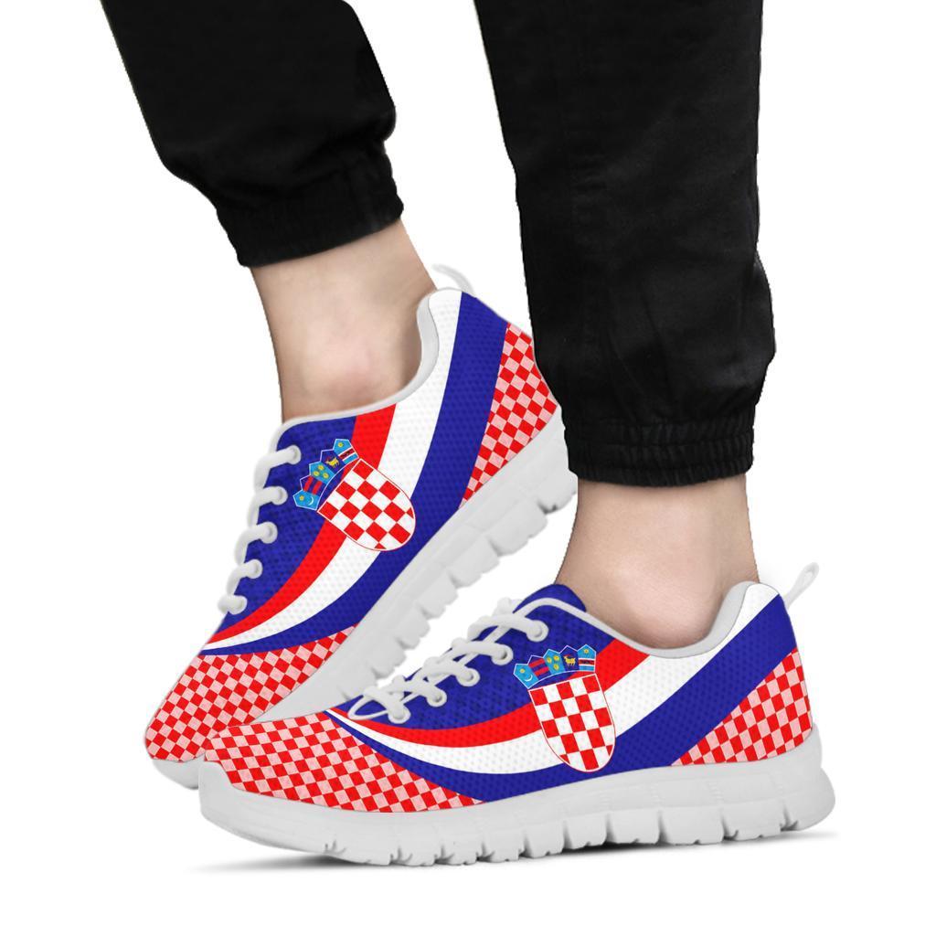 Croatia Sneakers - Croatia Coat Of Arms and  Flag Color - Wonder Print Shop