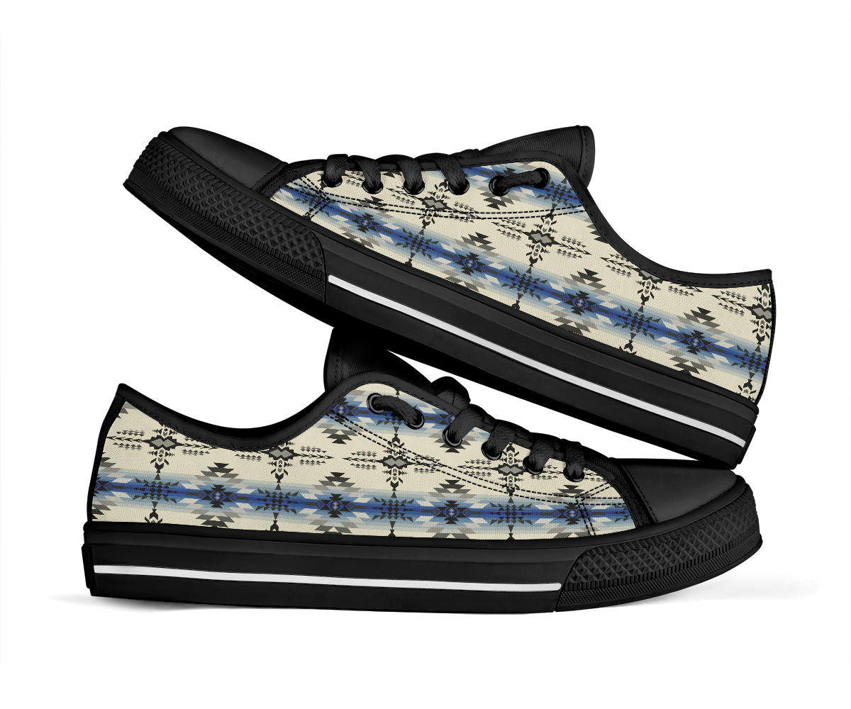 seamless-geometric-pattern-low-top-canvas-shoes