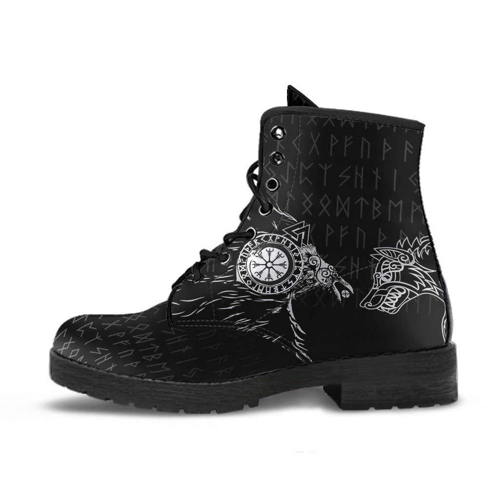 viking-leather-boots-raven-and-wolf-special-tattoo