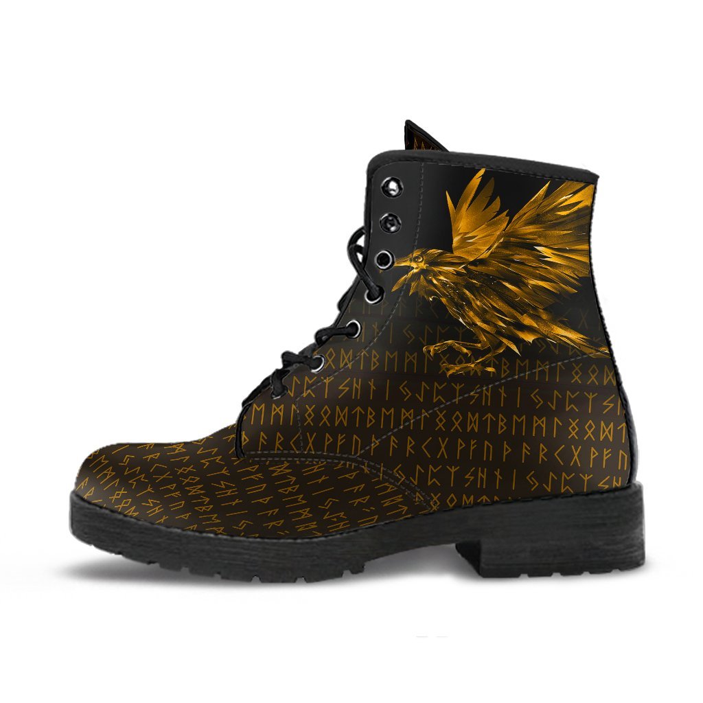 viking-leather-boots-the-raven-of-odin-rune-gold