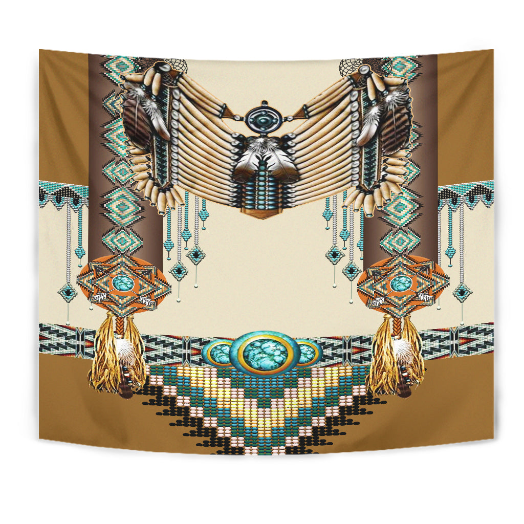 Brown Pattern Breastplate Native American Tapestry LT10 - Wonder Print Shop