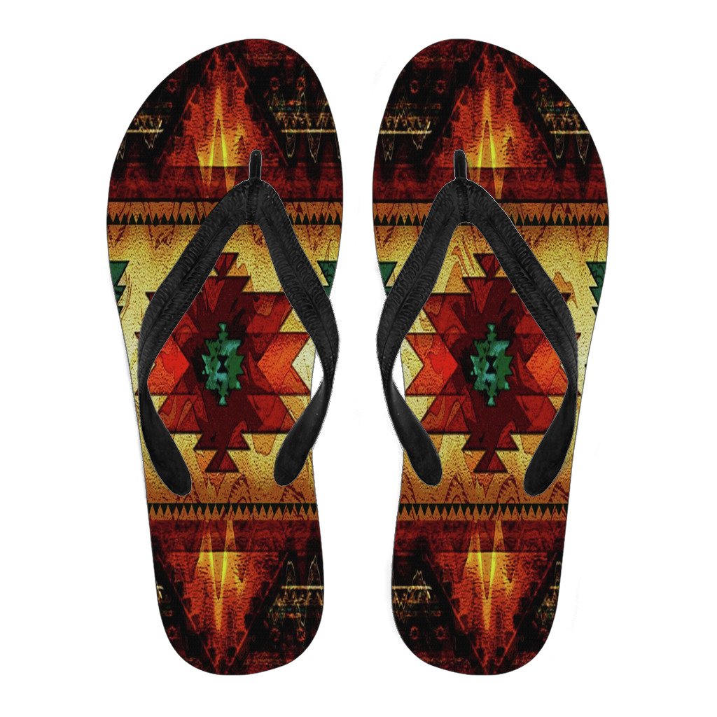 southwest-brown-symbol-native-american-flip-flops