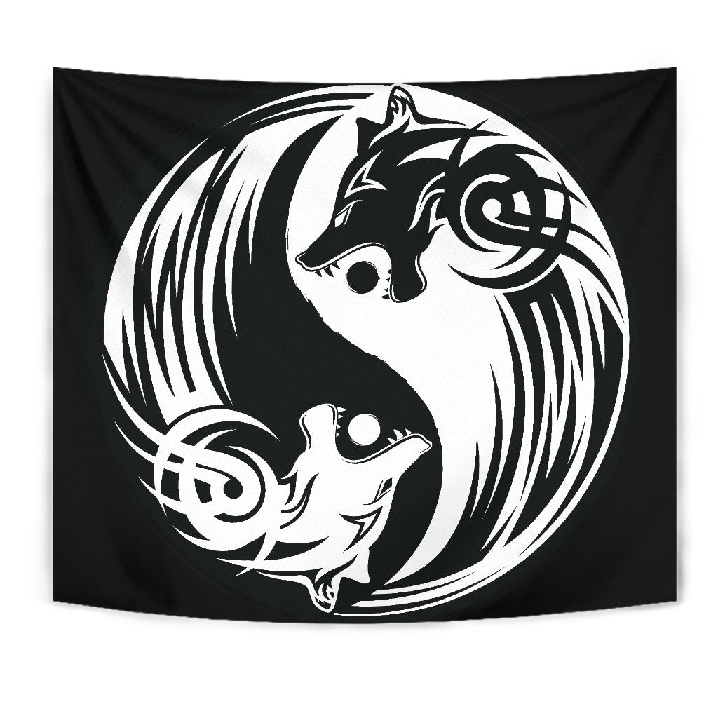 Viking Tapestry - Ying Yang Wolf RLT12 - Wonder Print Shop