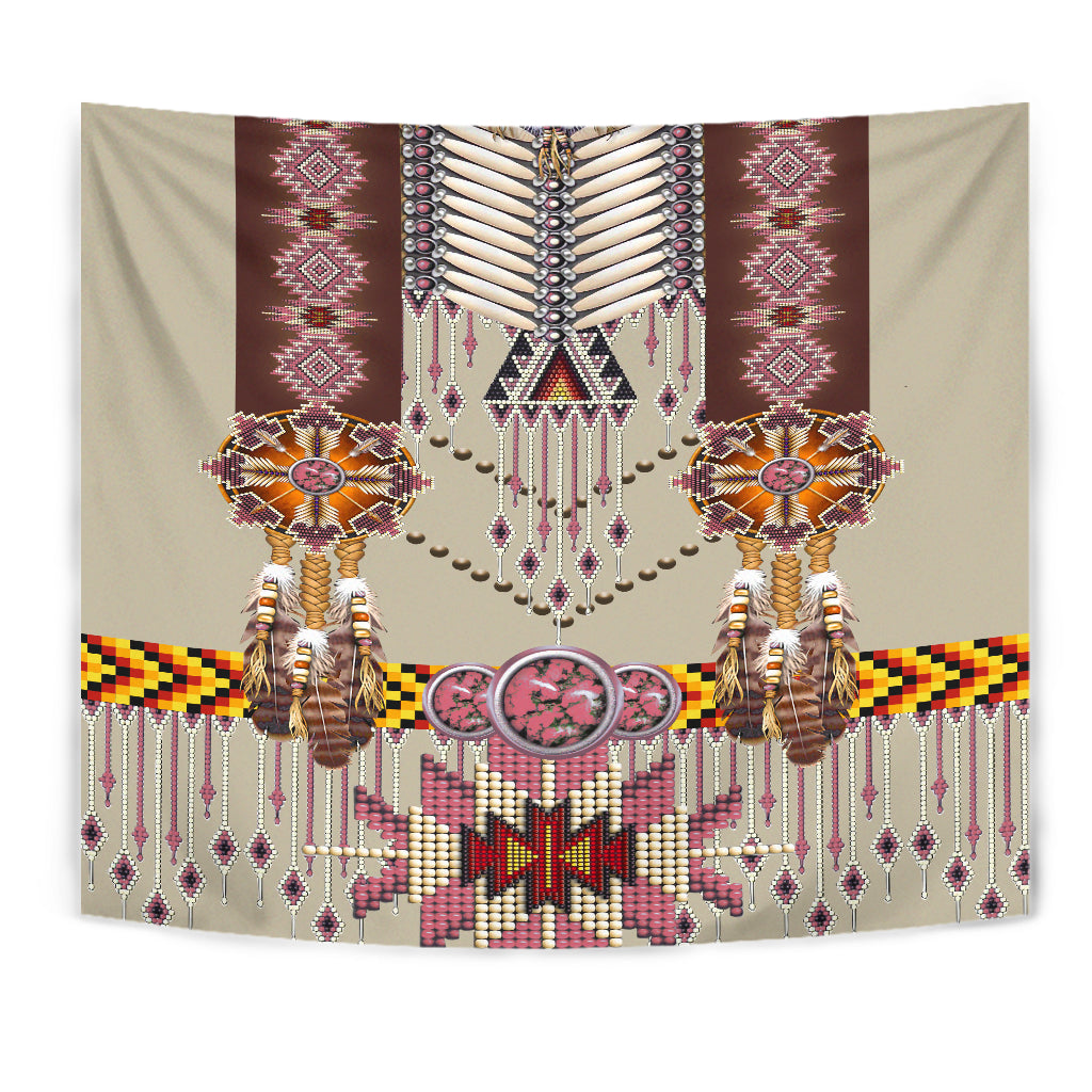 Native American Pink Pattern Breastplate Tapestry LT10 - Wonder Print Shop