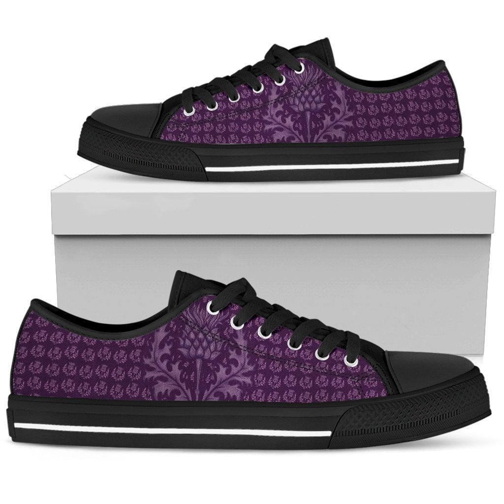 scotland-shoes-unisex-purple-thistle-canvas-shoes