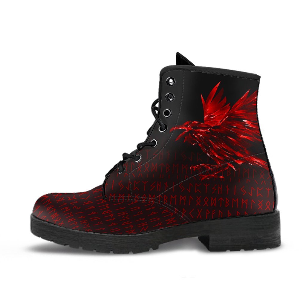 viking-leather-boots-the-raven-of-odin-rune-red