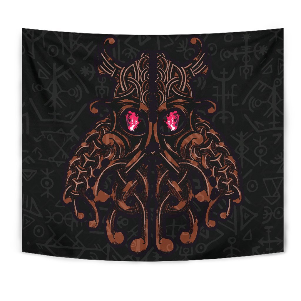 Viking Tapestry, Odin God Furthark Tattoo Special RLT12 - Wonder Print Shop