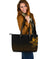 Viking Large Leather Tote Bag The Raven Of Odin Rune, Gold RLT12 - Wonder Print Shop