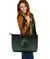 Viking Large Leather Tote Bag, Ethnic Odin Raven Green RLT12 - Wonder Print Shop