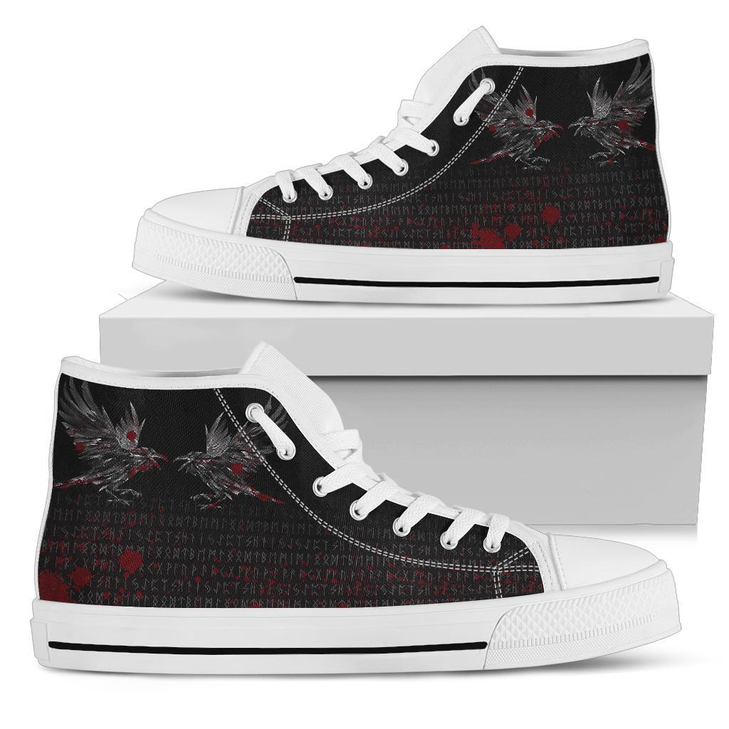 viking-high-top-shoes-odin-huginn-and-muninn-rune-blood