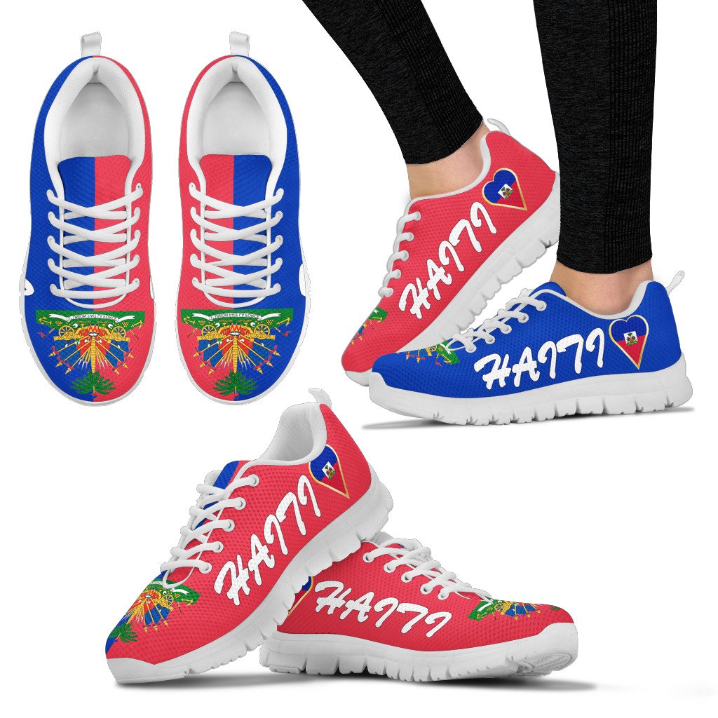 Haiti Flag Sneakers - Wonder Print Shop