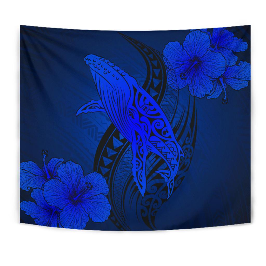 hawaii-whale-swim-poly-blue-tapestry