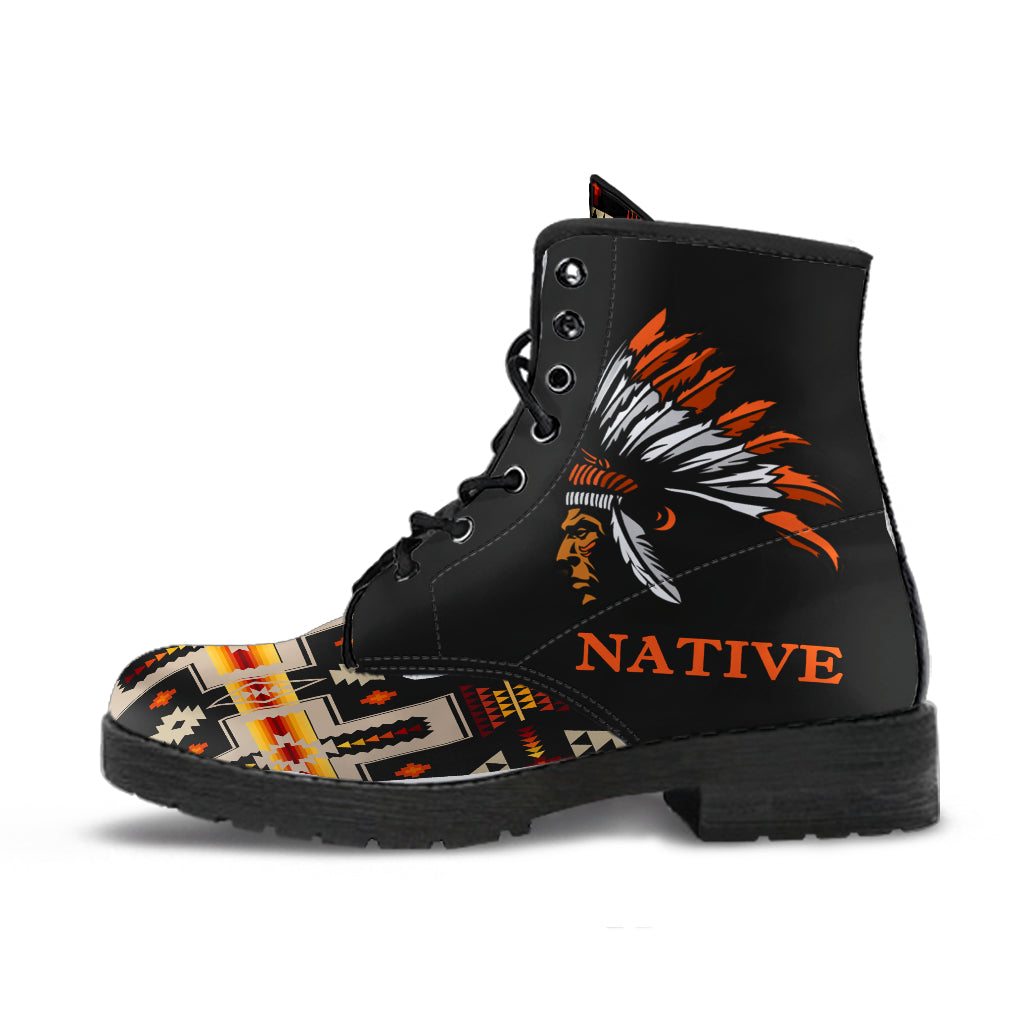 black-tribe-design-native-american-leather-boots