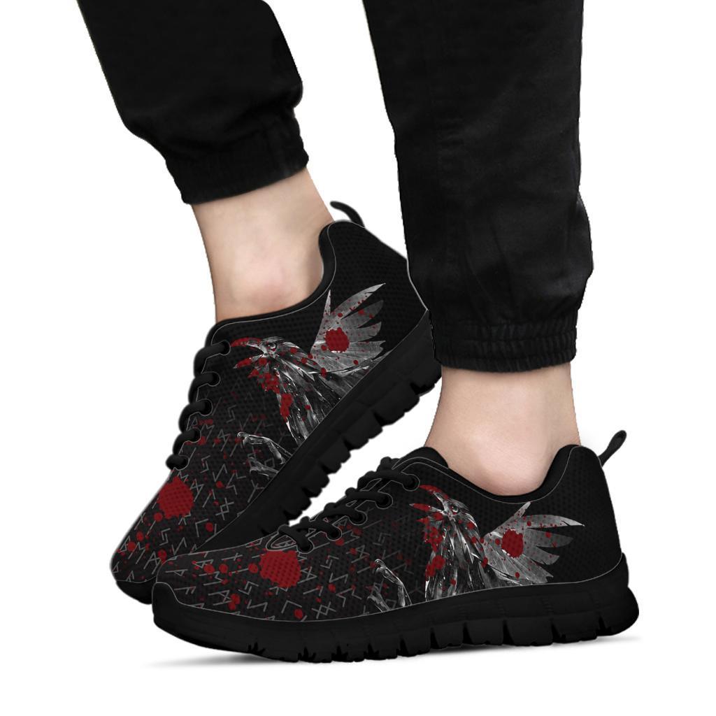 Viking Sneakers - The Raven Of Odin Rune Blood RLT12 - Wonder Print Shop
