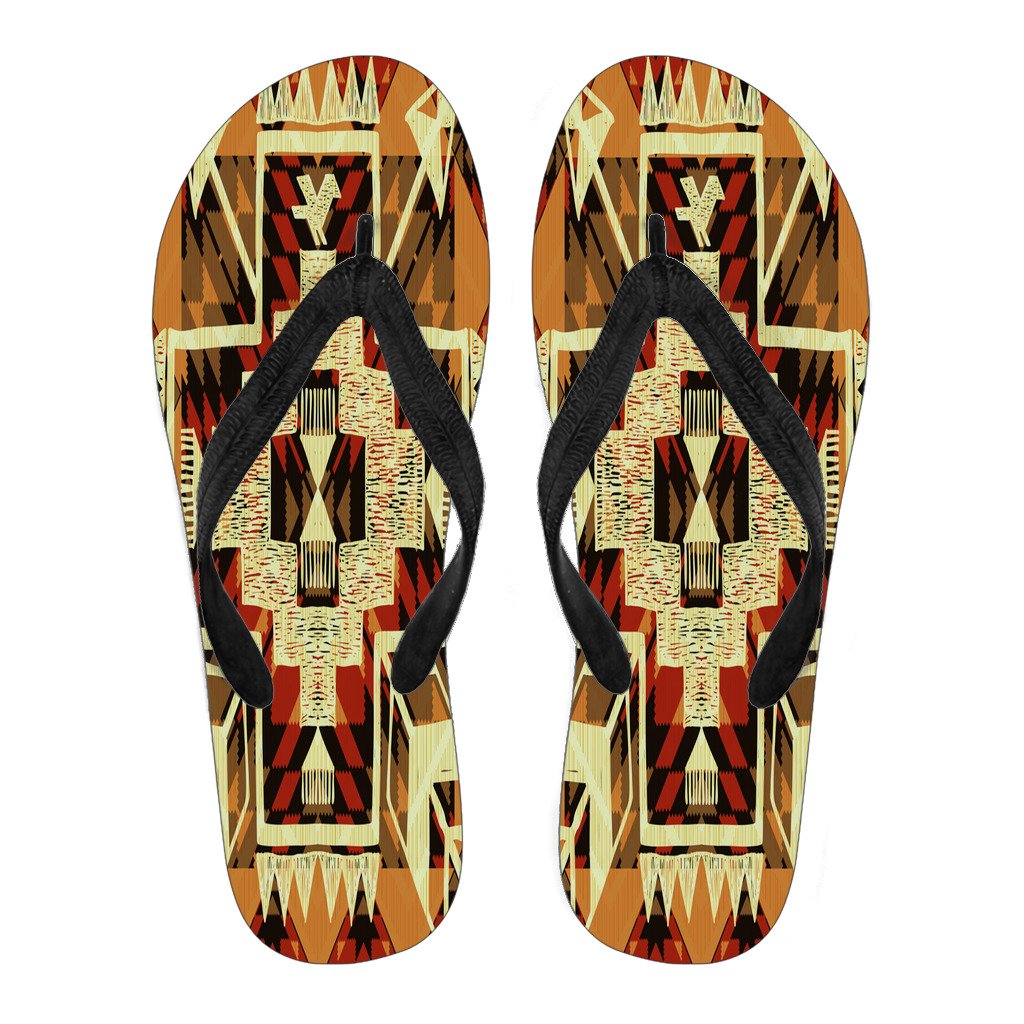southwest-yellow-symbol-native-american-flip-flops