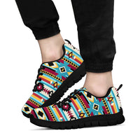 Native American Blue and Red Pattern Sneakers LT10 - Wonder Print Shop