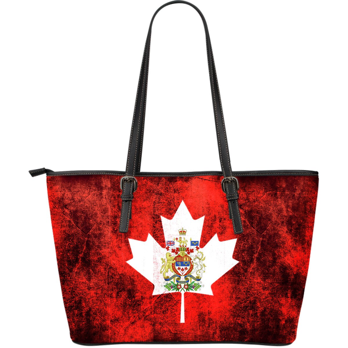 canada-maple-leaf-and-coat-of-arms-large-leather-tote-bag