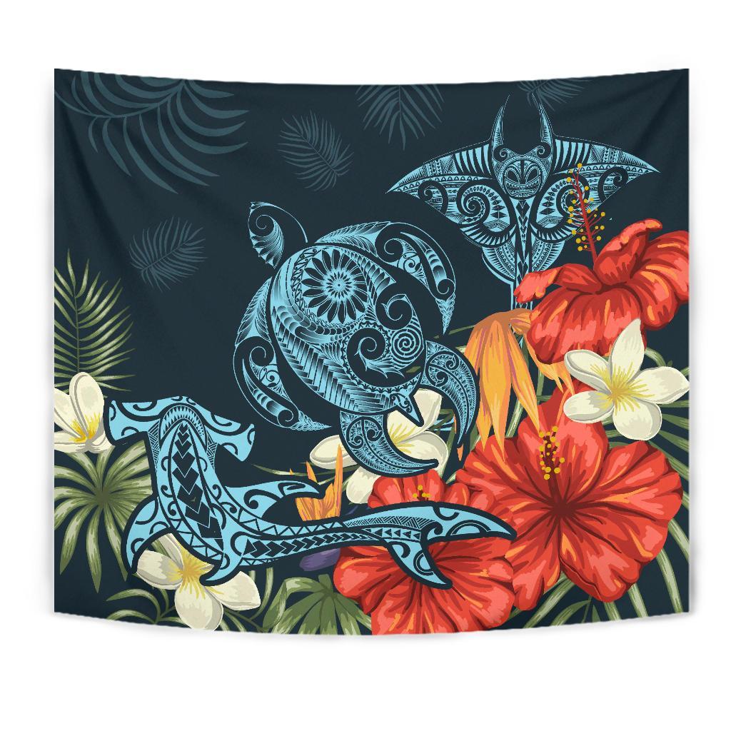 hawaii-turtle-shark-manta-ray-hibiscus-plumeria-tapestry