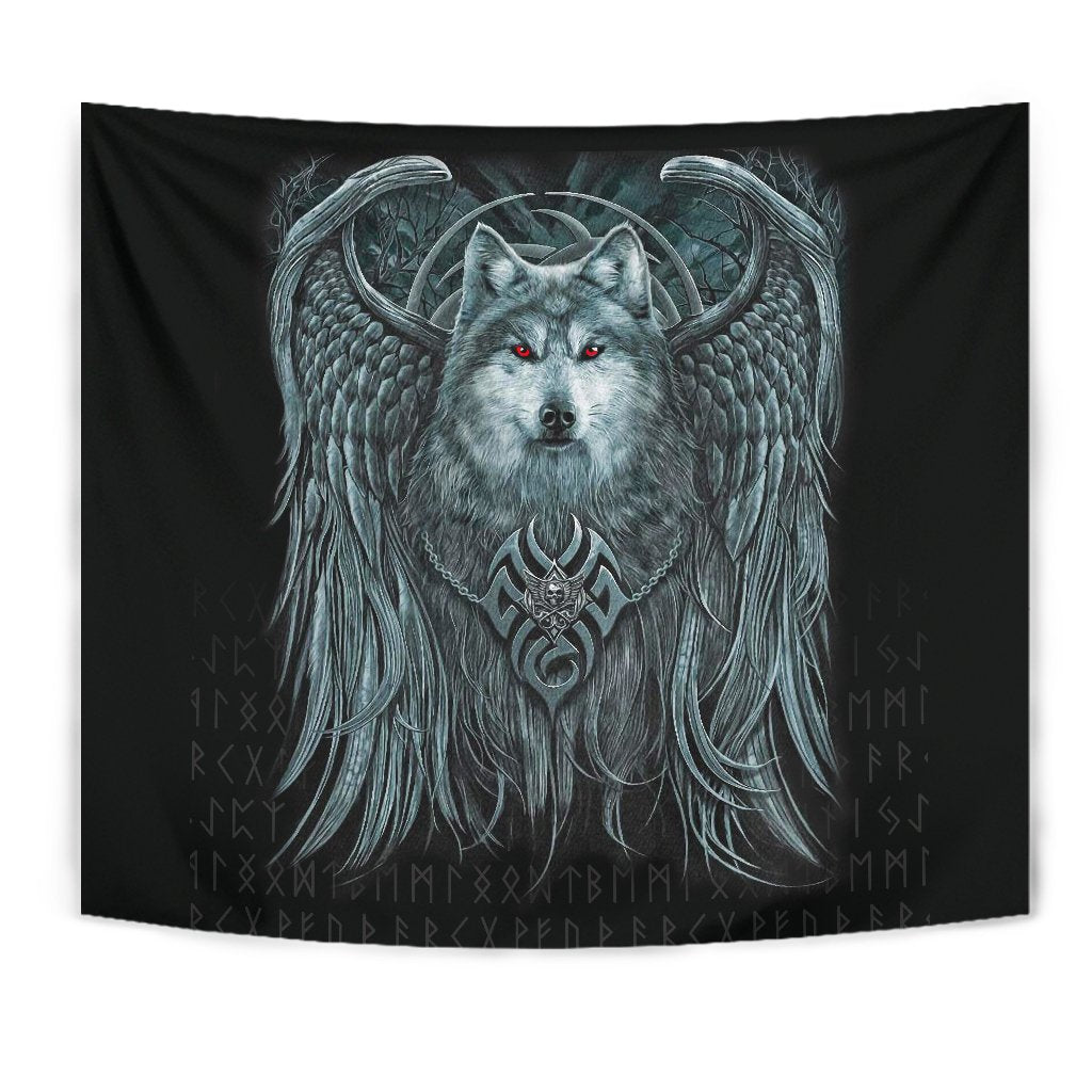 Viking Tapestry, Spiral Wolf Spirit RLT12 - Wonder Print Shop
