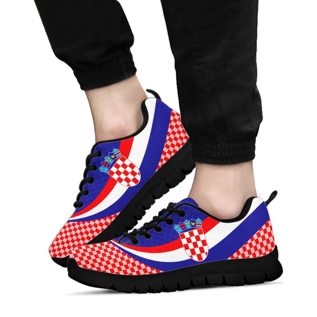 Croatia Sneakers - Croatia Coat Of Arms and  Flag Color - Wonder Print Shop
