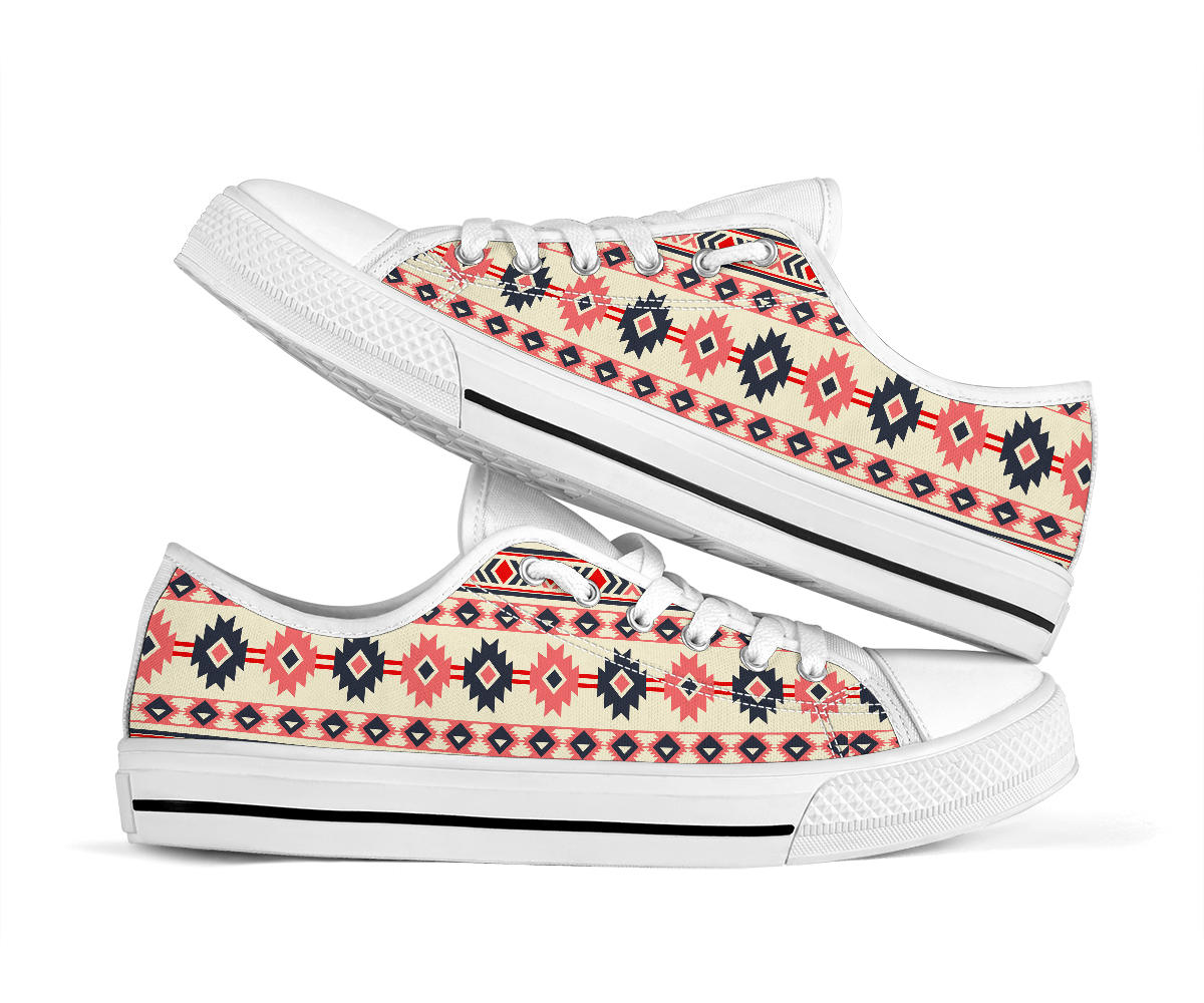 pink-and-navy-pattern-native-american-no-box-low-top-shoes-black
