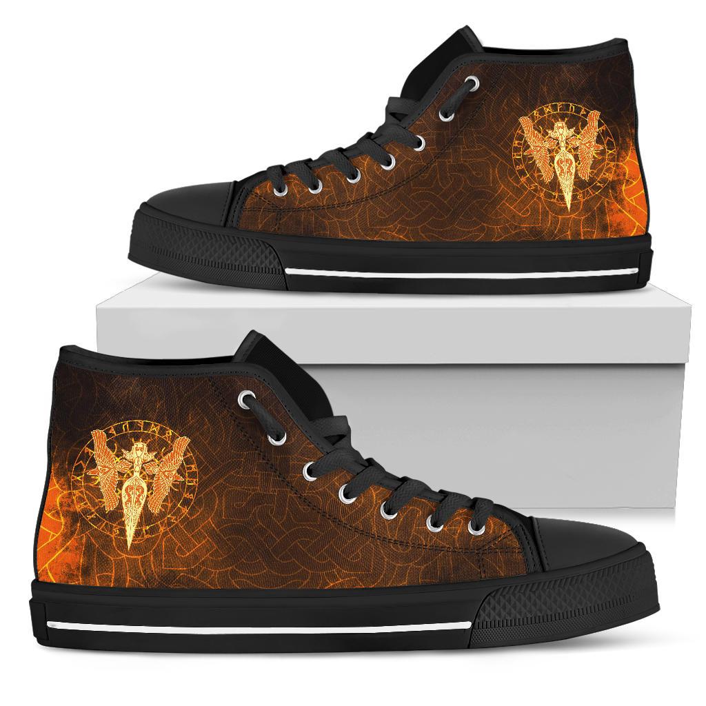 viking-high-top-shoes-gold-spear-of-the-god-odin-gungnir-and-two-gold-ravens