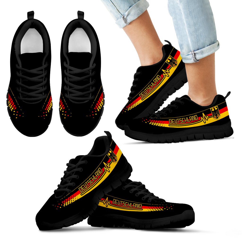 Deutschland - Germany Heartbeat Sneakers - Wonder Print Shop