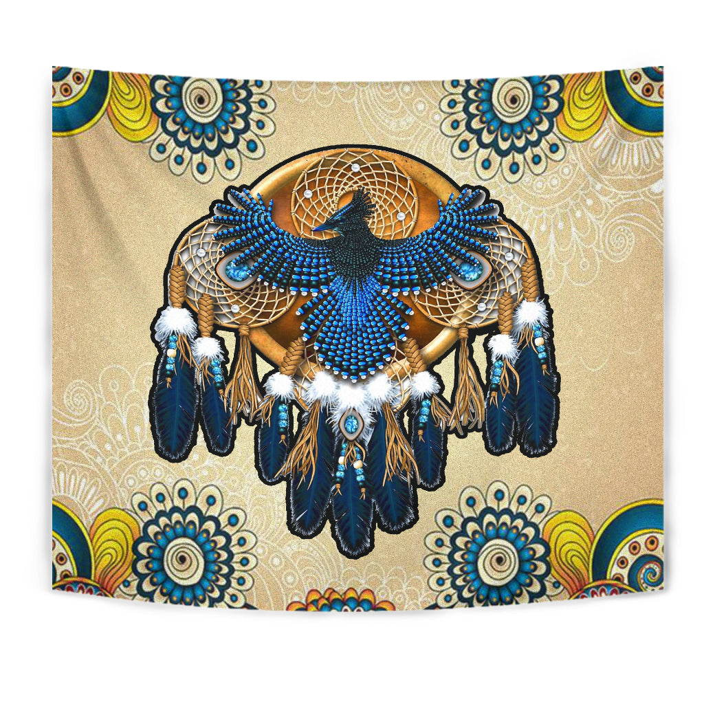 Blue Thunderbird Native American Tapestry LT10 - Wonder Print Shop