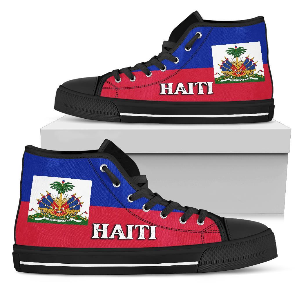 haiti-flag-high-top-shoes