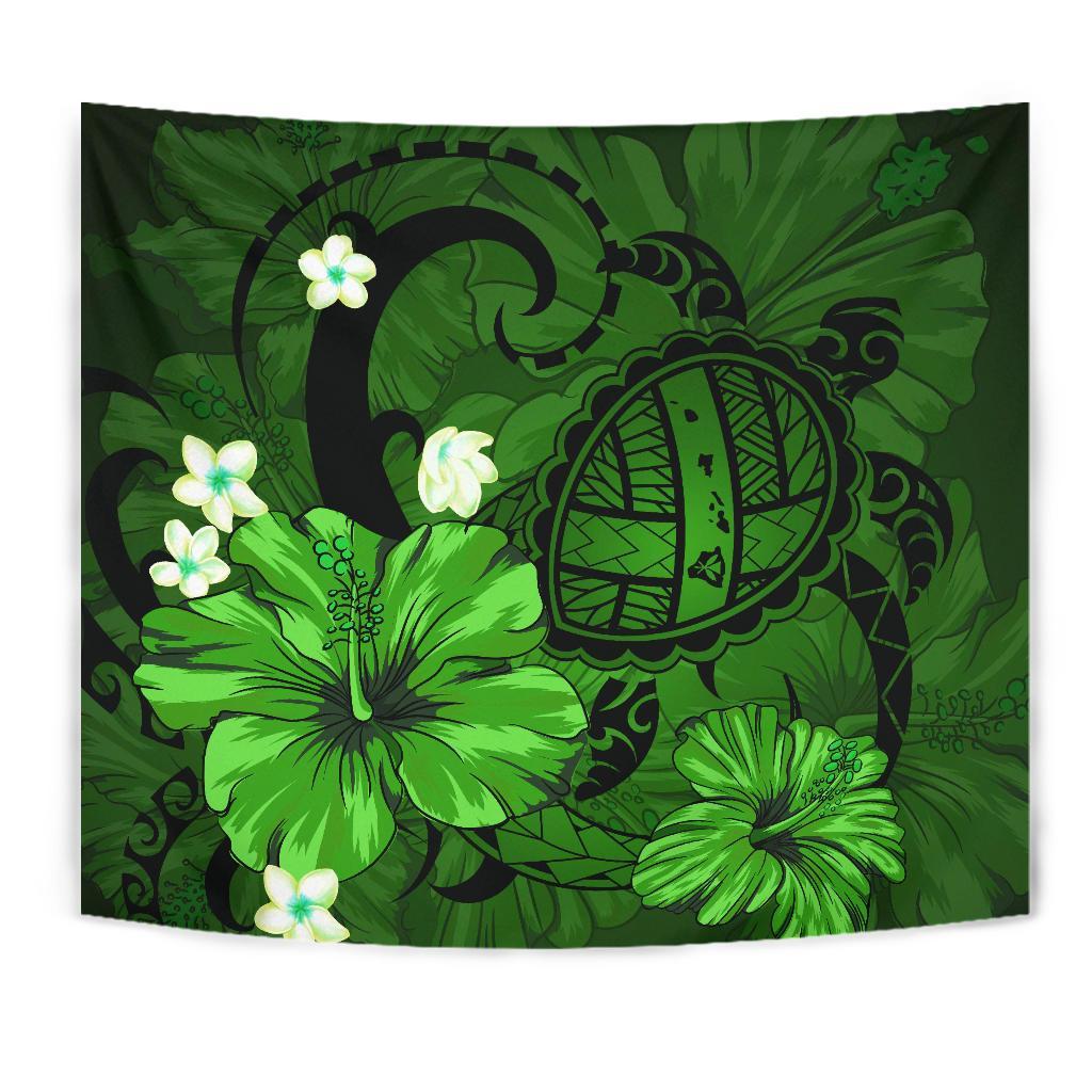 hawaii-turtle-poly-tribal-green-tapestry
