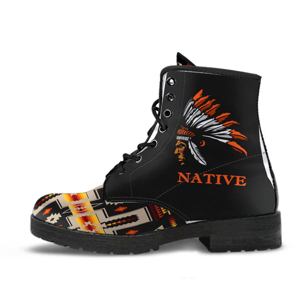 black-tribe-design-native-american-leather-boots