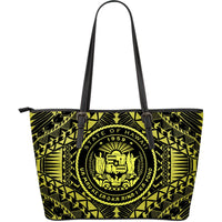 Hawaii Seal Leather Tote Bag (Gold) - Wonder Print Shop