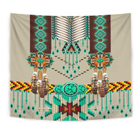 Native American Green Pattern Breastplate Tapestry LT10 - Wonder Print Shop