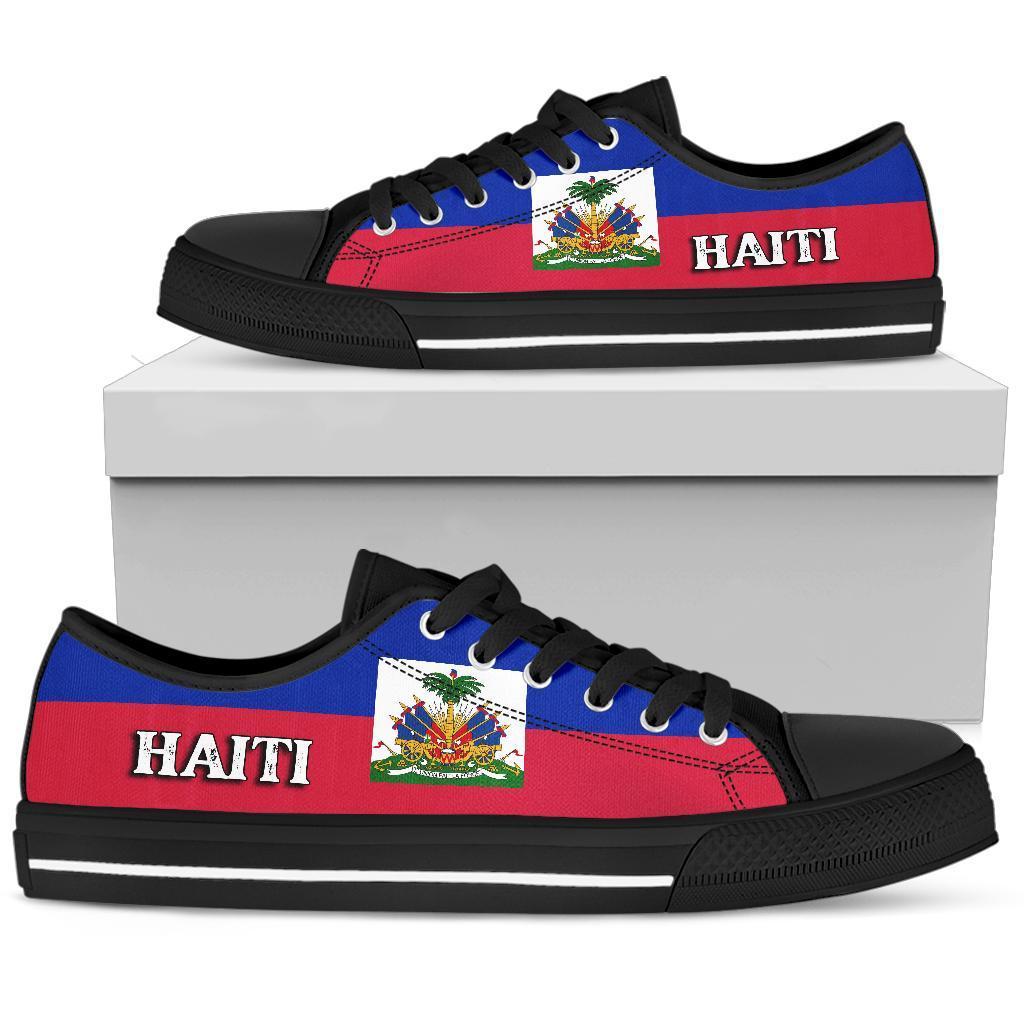 haiti-flag-low-top-shoes