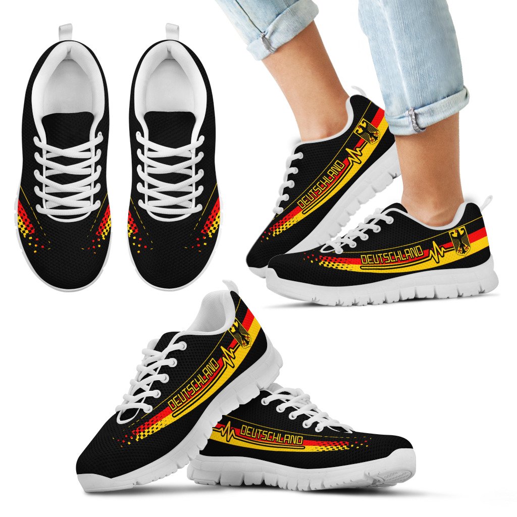 Deutschland - Germany Heartbeat Sneakers - Wonder Print Shop