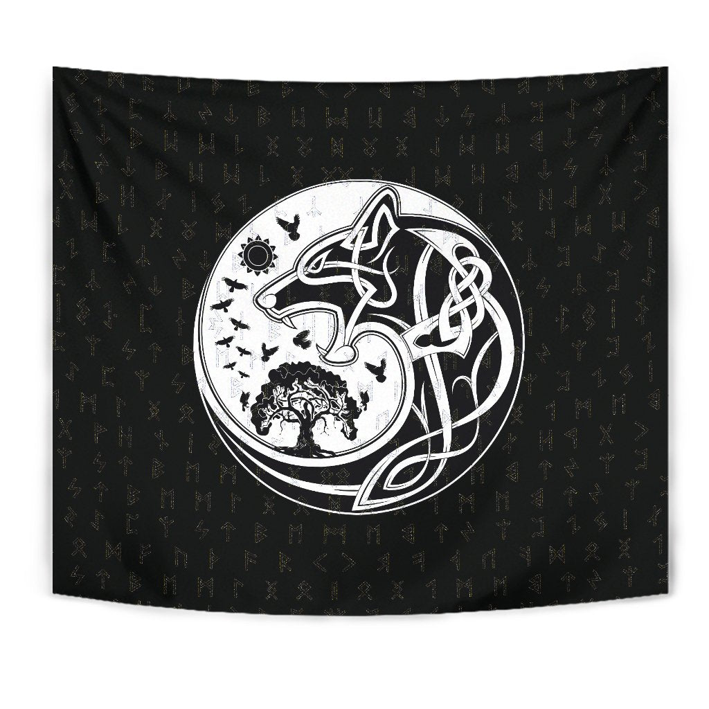 Viking Tapestry, Skoll and Hati Rune Tattoo RLT12 - Wonder Print Shop
