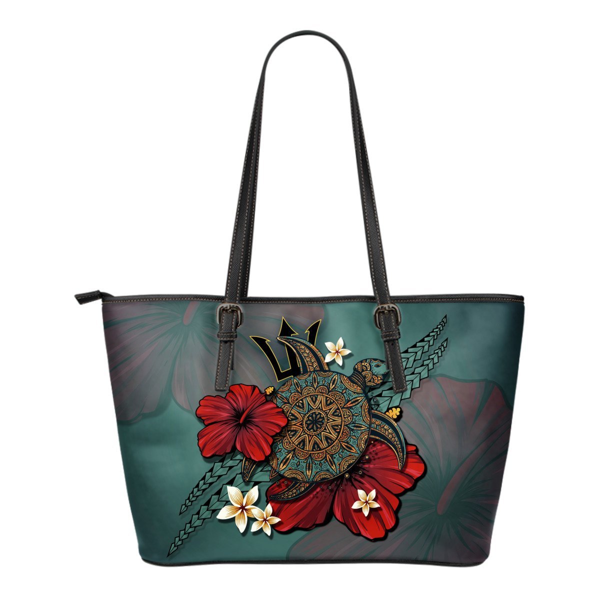 barbados-small-leather-tote-blue-turtle-tribal-no