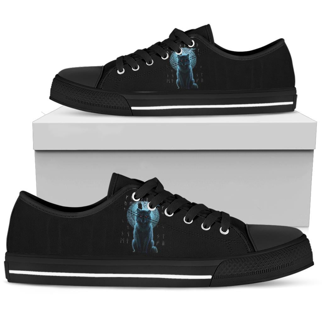 viking-low-top-shoes-fenrir-viking-wolf-and-moon