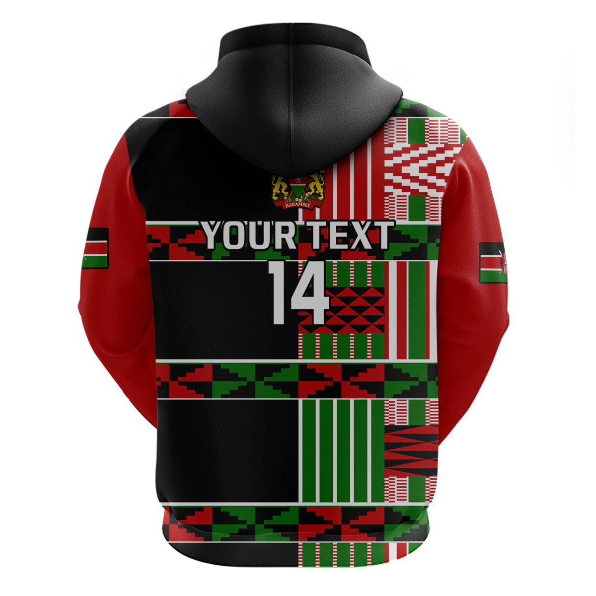Custom Kenya Rugby Sevens Kenyan Pattern Version Hoodie - Wonder Print Shop