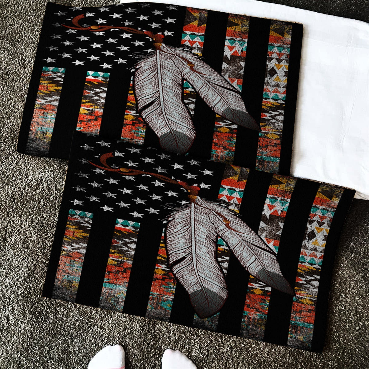 flag-feather-native-american-doormat